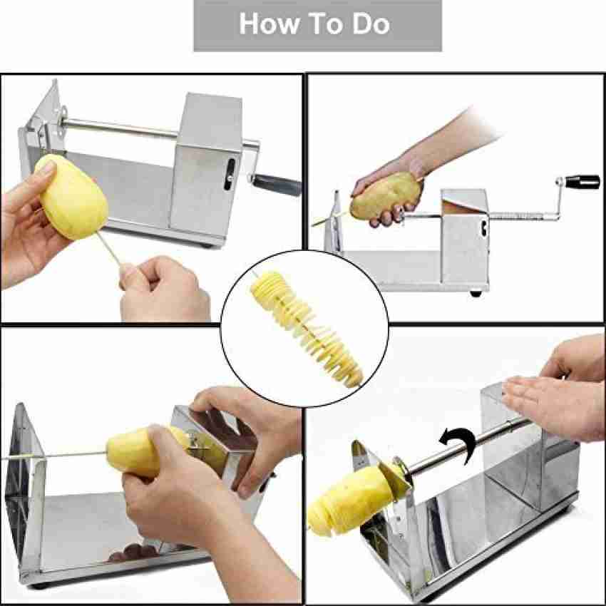 Manual Stainless Steel Twisted Vegetable Slicer Spiral Potato Cutter French  Fry