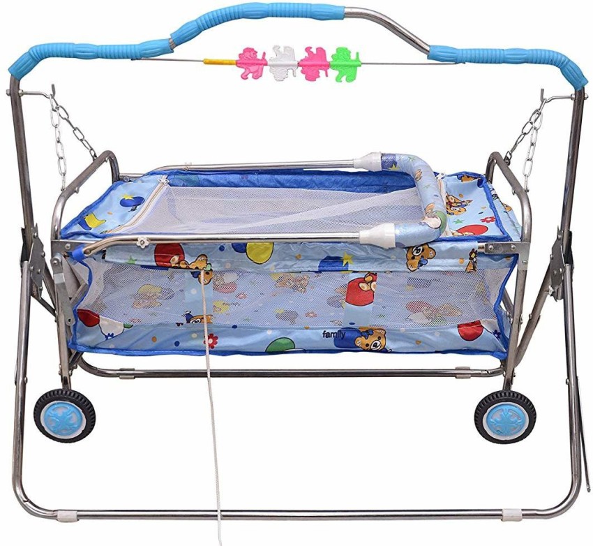 Digionics Printed Cradle Swing Baggi Jhula with Iron Body Bassinet