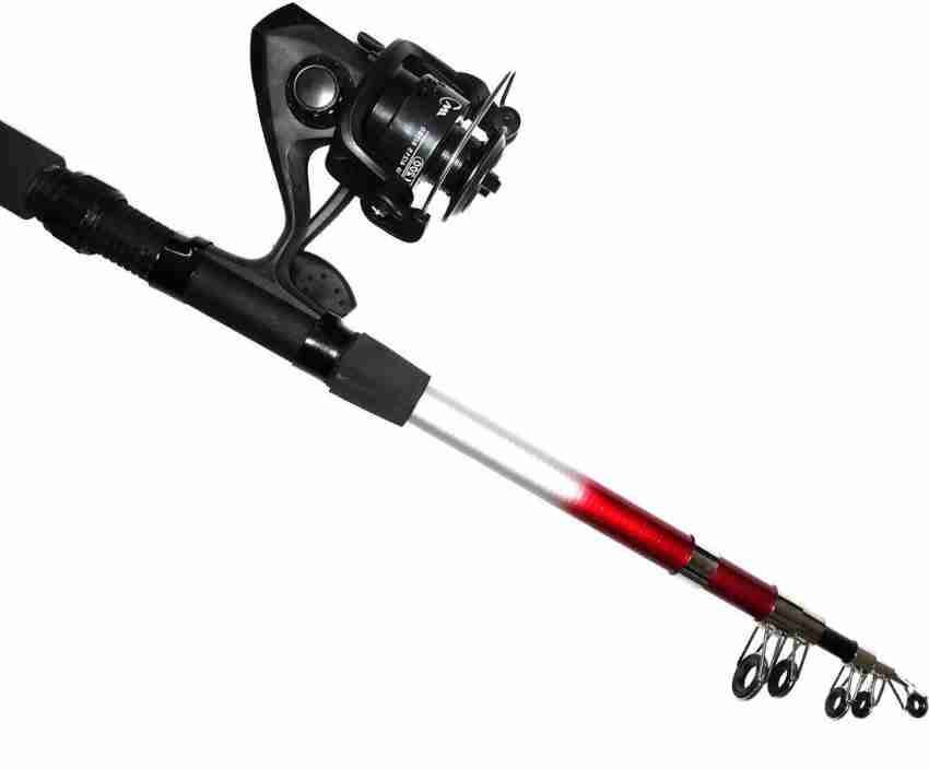 Brighht Fishing Telescoping Rod with Reel JM205 2.1MTR Telescopic Rod YT559  Silver Fishing Rod