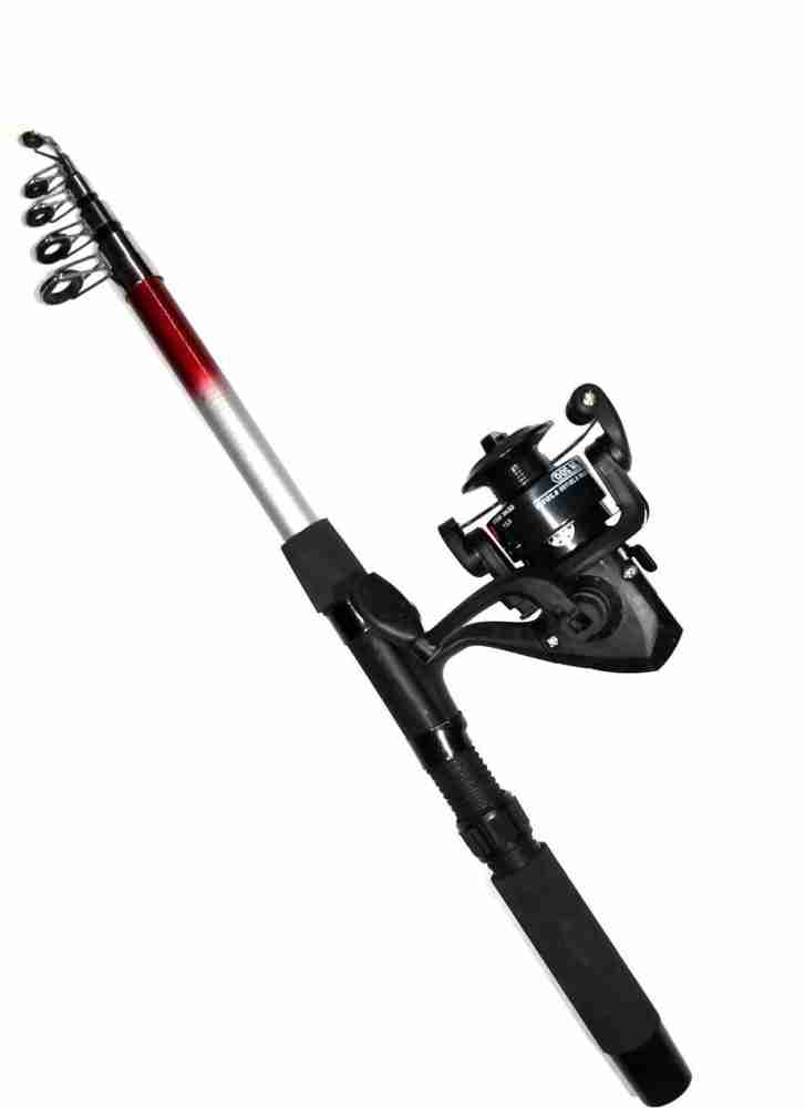 Brighht Fishing Telescoping Rod with Reel JM205 2.1MTR Telescopic Rod YT559  Silver Fishing Rod Price in India - Buy Brighht Fishing Telescoping Rod  with Reel JM205 2.1MTR Telescopic Rod YT559 Silver Fishing