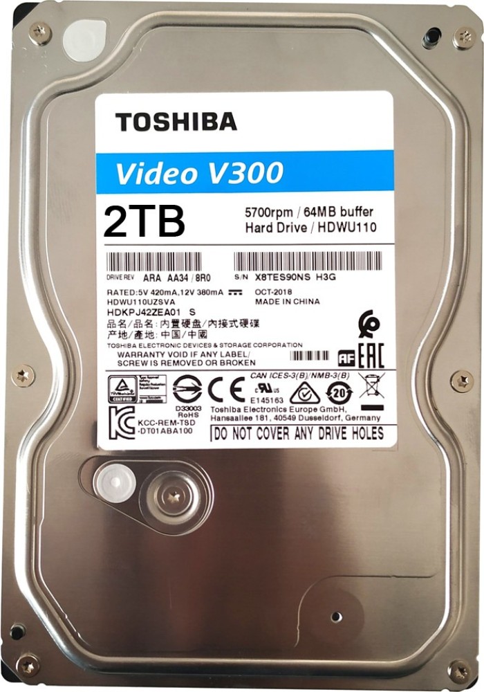 TOSHIBA surveillance 2 TB Surveillance Systems Internal Hard Disk
