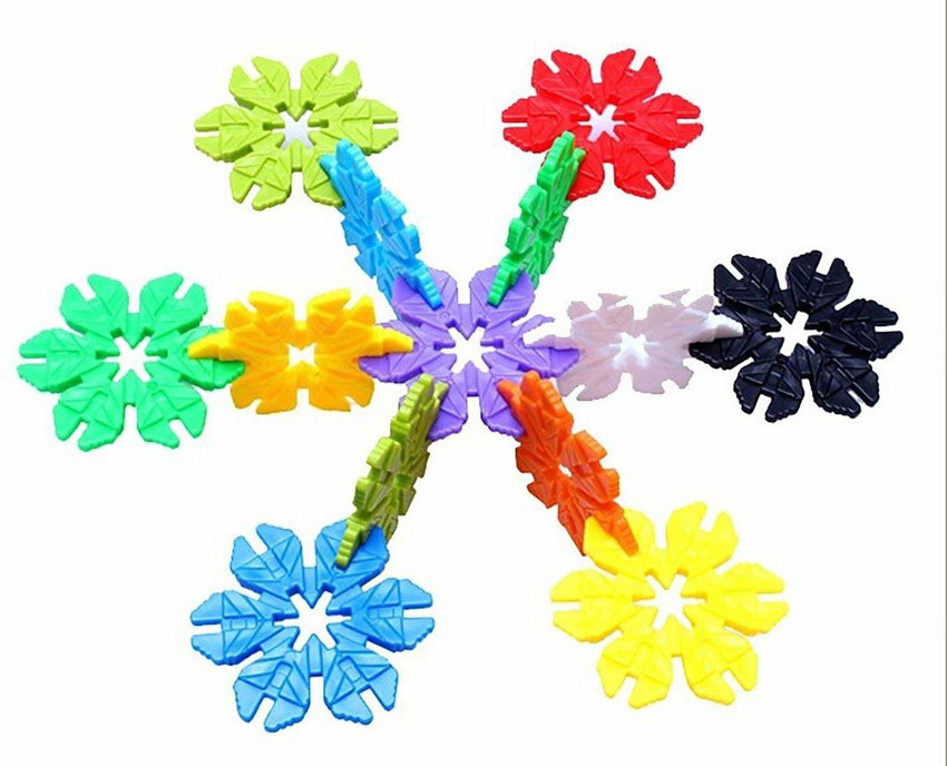 TEMSON Colorful Creative Leaves Snowflake Blocks Building and