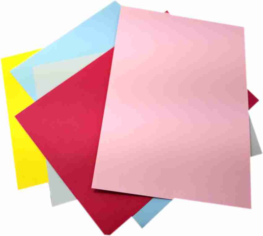 MAJESTIC BASKET Premium Quality Colour Pastel Sheet for  Project /Art & Craft Work With 5 Different Colour [5 Pack of 100 Sheets]  Unruled Both Side Colour A4 100 gsm Multipurpose Paper - Multipurpose Paper