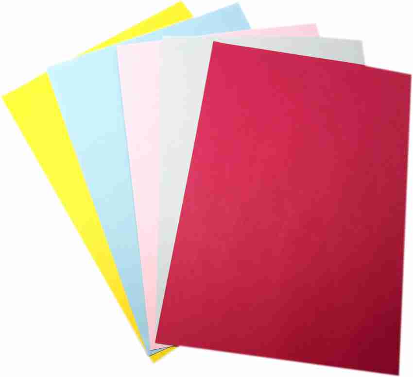 MAJESTIC BASKET Premium Quality Colour Pastel Sheet for  Project /Art & Craft Work With 5 Different Colour [5 Pack of 100 Sheets]  Unruled Both Side Colour A4 100 gsm Multipurpose Paper - Multipurpose Paper