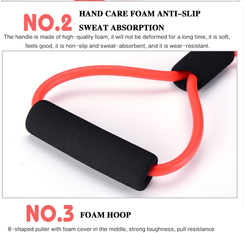 PE 8 shape Slimming Abs Exerciser Tube Muscle Chest Rope Workout