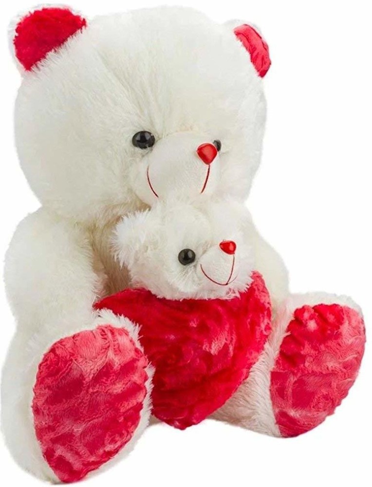 white and red teddy bear