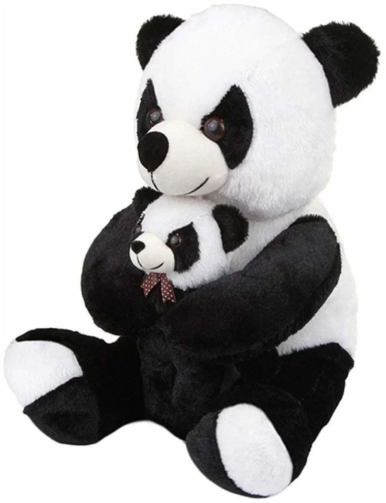 Crispy toys Stuffed Panda With Baby Teddy Bear White Black 60 cm 24 inch Stuffed Panda With Baby Teddy Bear White Black 60 cm Buy Teddy Bear