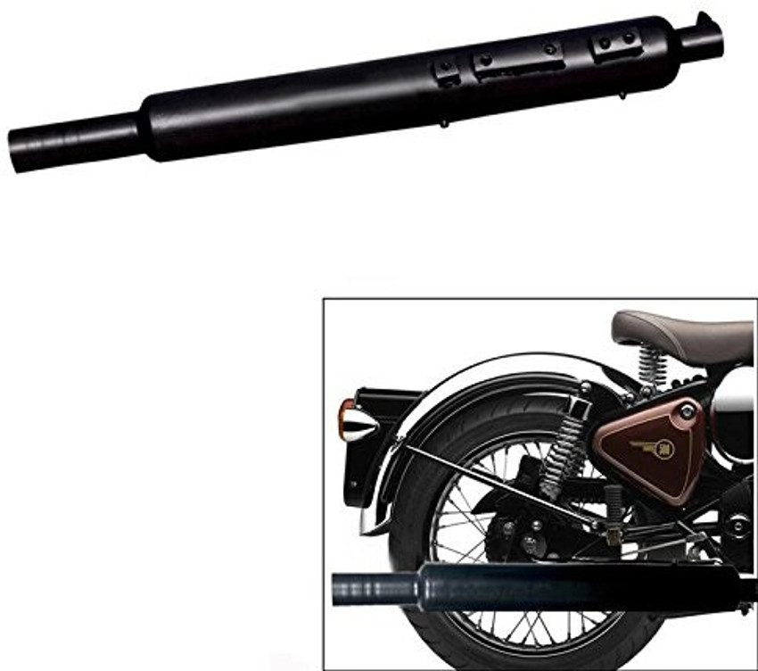 WORDZ Long Bottle Black Empty Bada Punjab Exhaust silencer Royal Enfield Classic Full Exhaust System Price in India Buy WORDZ Long Bottle Black Empty Bada Punjab Exhaust silencer Royal Enfield Classic