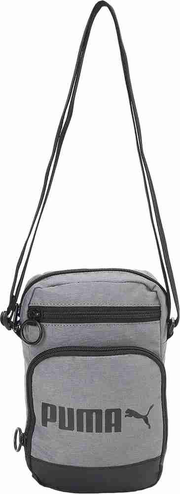 PUMA Black Sling Bag Campus Portable Woven Black Steel Gray Price in India Flipkart