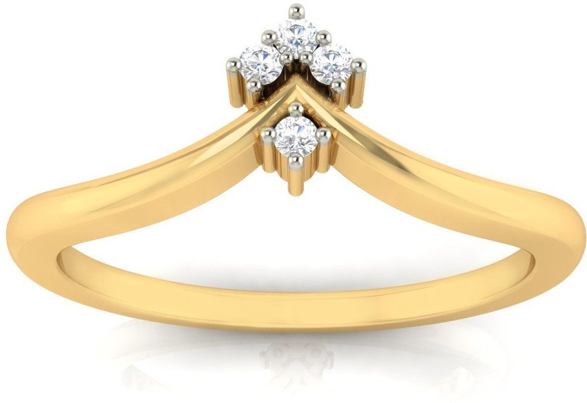 avsar Swara 18kt Diamond Yellow Gold ring Price in India - Buy 
