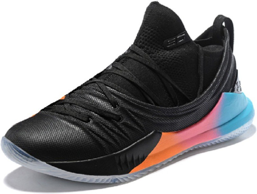 Stephen curry shoes black hot sale and orange
