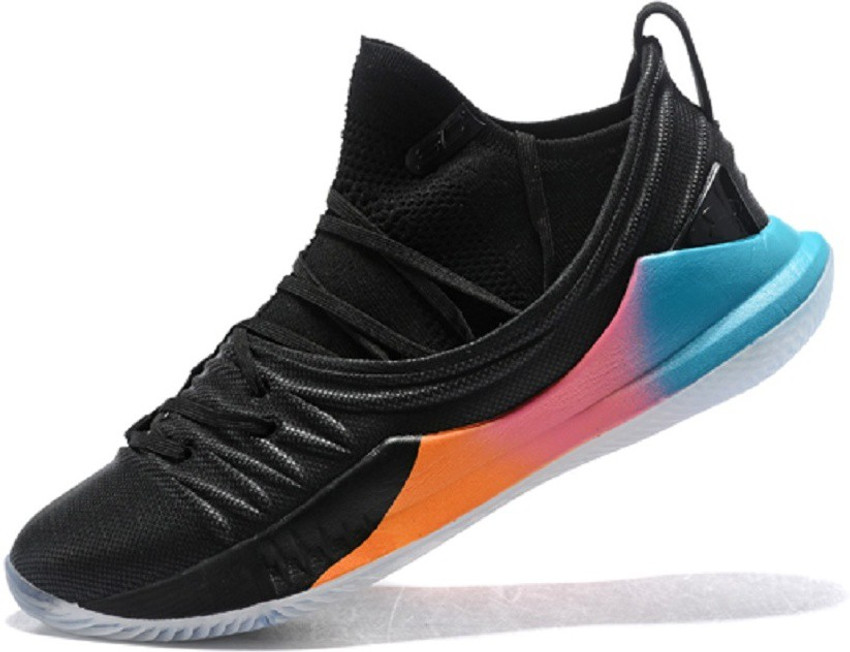 UnderArmour UA Stephen Curry 5 Black Orange Training Gym Shoes