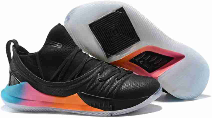 Stephen curry shoes black and orange store
