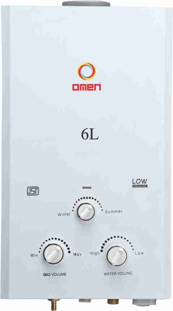 OMEN 6 L Gas Water Geyser (Rio Gas Geyser LPG 6-Litre Water Heater (White),  White) Price in India - Buy OMEN 6 L Gas Water Geyser (Rio Gas Geyser LPG 6-Litre  Water