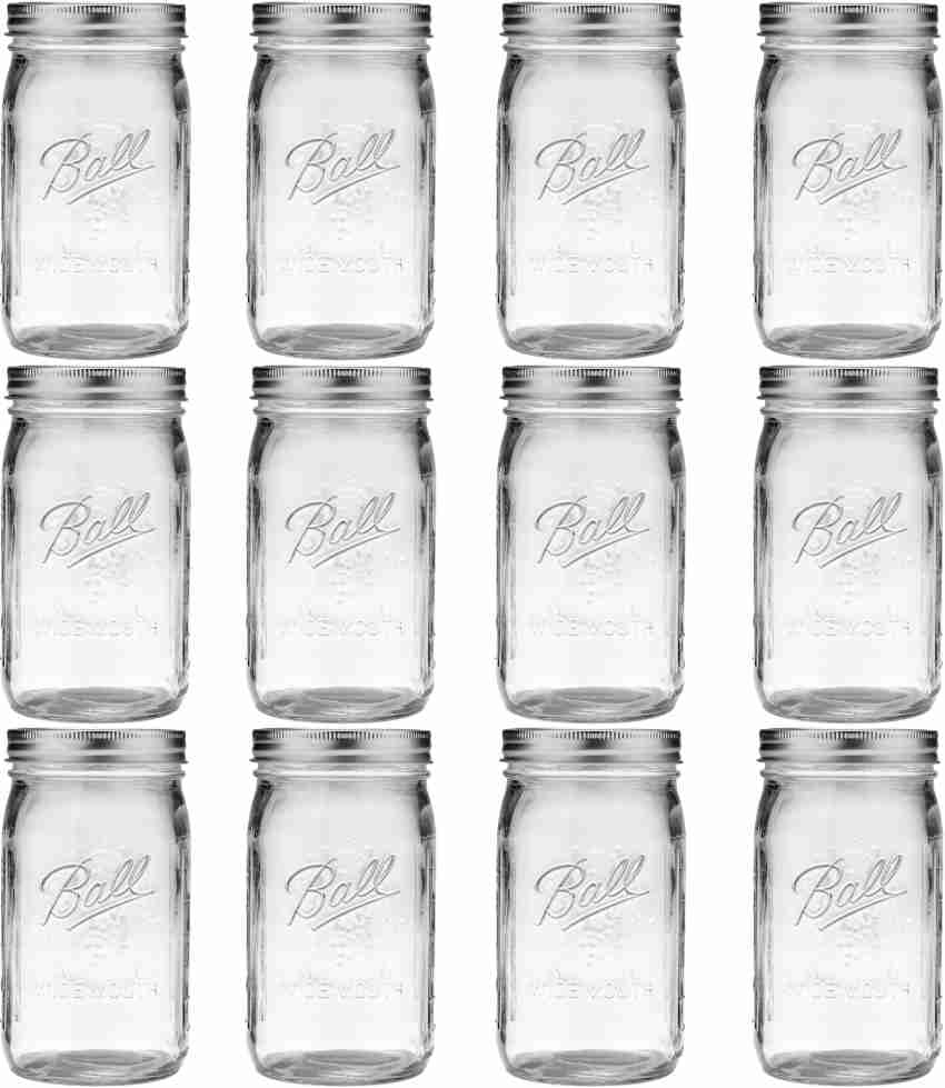 BALL 67000 1-Quart Wide Mouth Canning Jar - 12 Pack for sale online