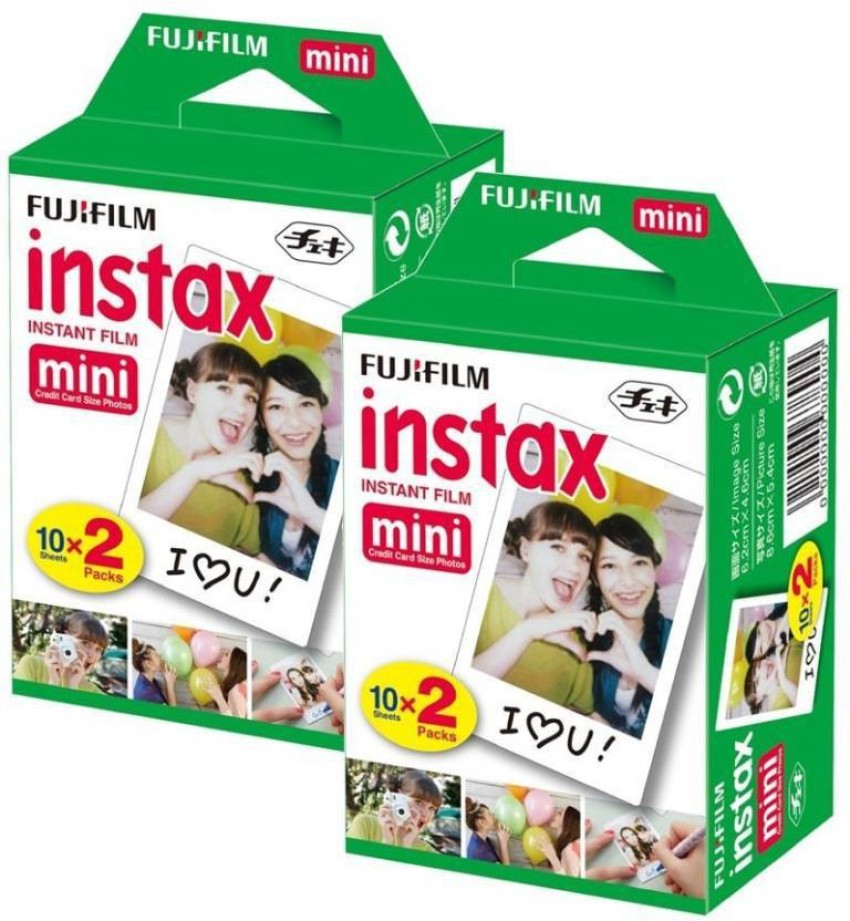 40 Sheets Fujifilm Instax Mini 9 Film White Photo Paper For