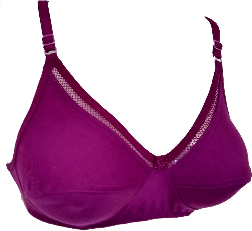 Buy TCG Non Padded Cotton Balconette Bra - Purple Online at Low Prices in  India 
