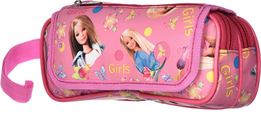 SPS Elegant Pink Pencil Pouch/Pencil Case/kit Barbie Art  Canvas Pencil Box - Pouch