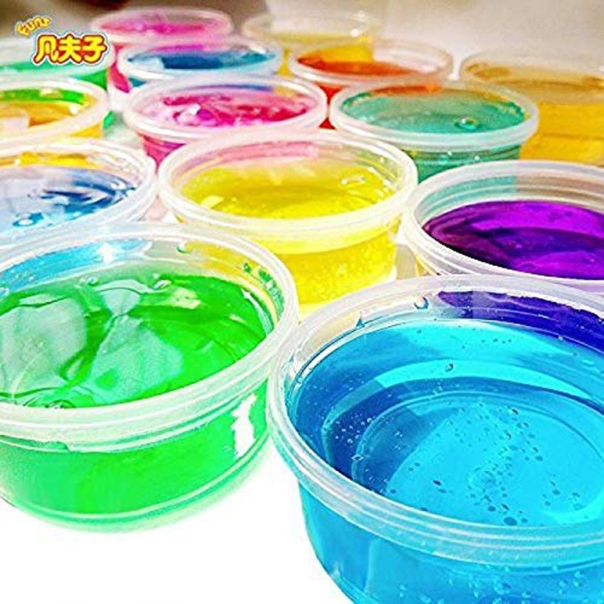 Slime Gel Super-Light Modeling Magic Clay Jelly for Kids/Teens-Crystal Pack  of 6
