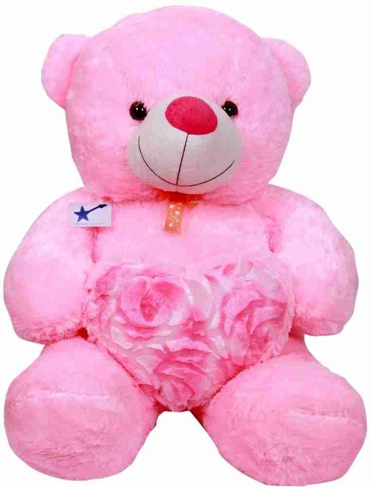 emutz Soft Toys Sitting Teddy Bear with on a Big Heart Size 24