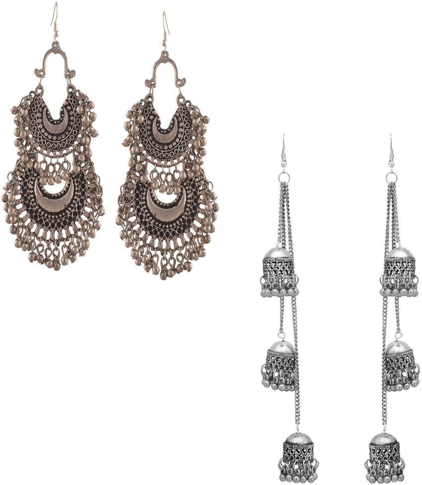 Flipkartcom  Buy Dazzling Divas Gold Plated Earrings for Girls and Women  Metal Drops  Danglers Online at Best Prices in India