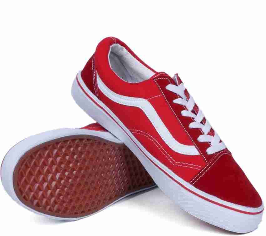 Vans red hotsell shoes for men