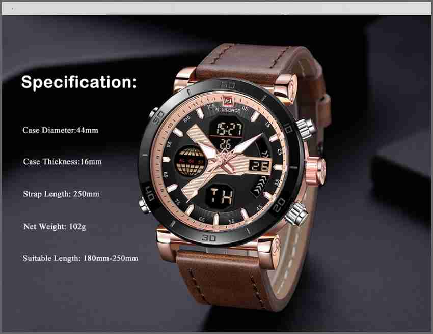 NAVIFORCE Original Men Analog Digital Quartz LED Chronograph