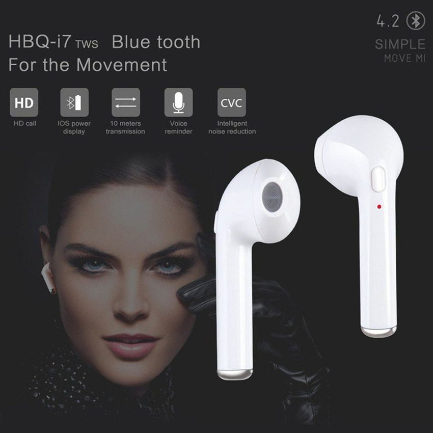 Iphone i7 twins wireless sales earphone headset with charger