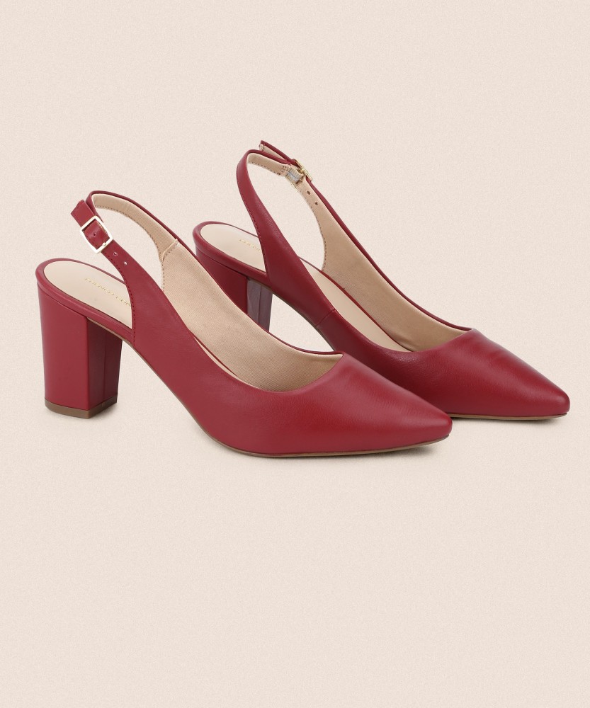 Dark red clearance heel