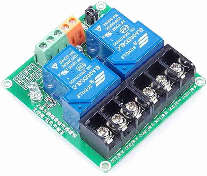 MODULO 2 RELÈ opto isolati di Potenza 30A 250VAC Arduino Raspberry