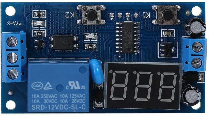REES52 DC 12V Infinite Cycle Delay Timing Timer Relay ON Off Switch Loop  Module with LED Display Micro Controller Board Electronic Hobby Kit Price  in India - Buy REES52 DC 12V Infinite