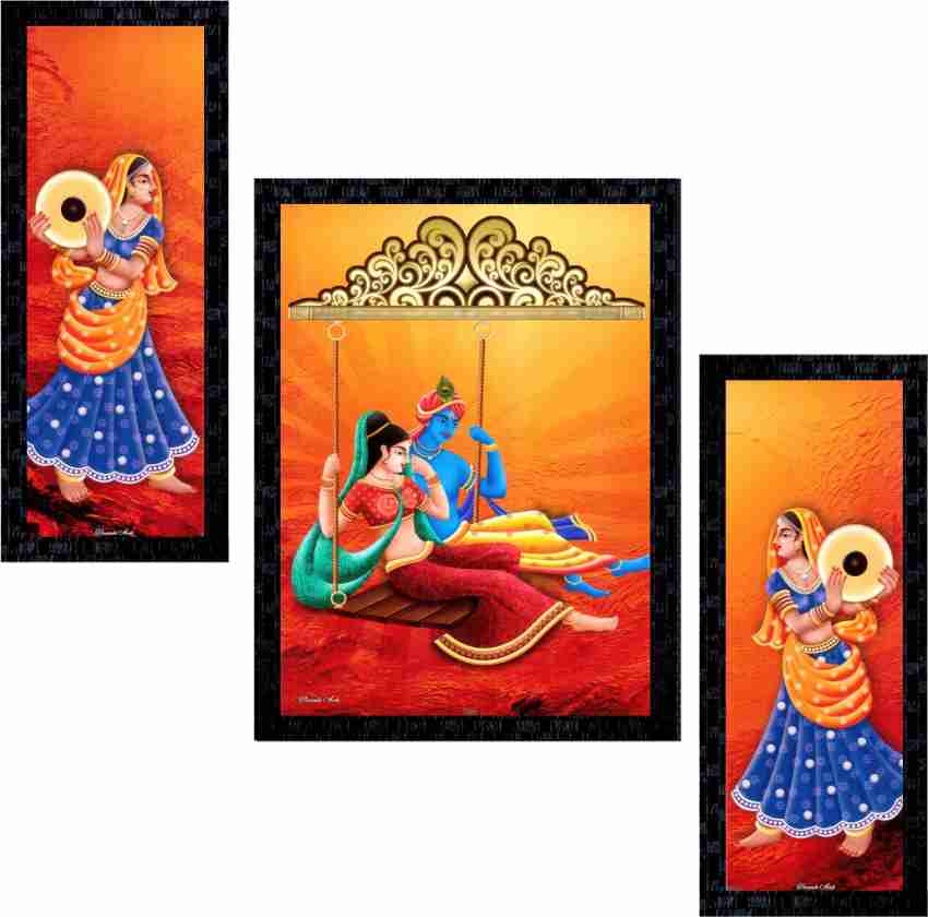 glass paintings of radha krishna outline