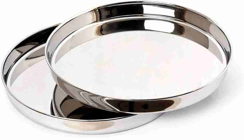 KM Dinner Plate Size 12 31.5 cms Pack of 2 Stainless Steel Dinner Plate Price in India Buy KM Dinner Plate Size 12 31.5 cms Pack of 2 Stainless Steel Dinner Plate online at Flipkart