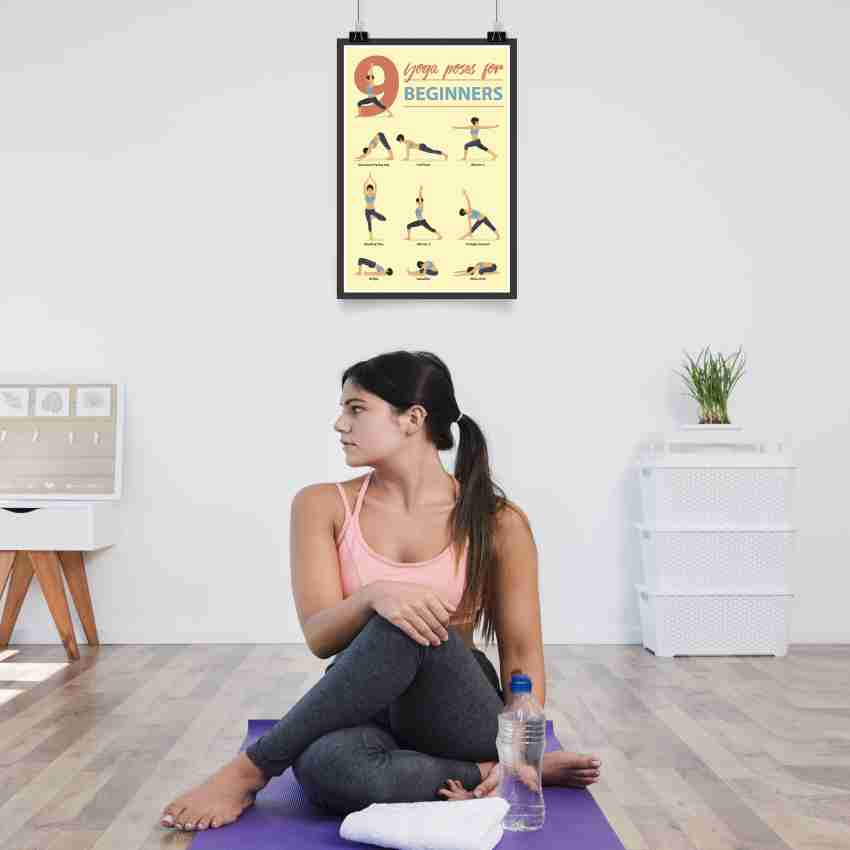 Yoga Poses Posters, Sturdy and Both Side Laminated, Yoga Educational Posters  for Parents and Kids