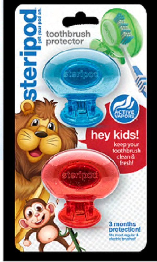 steripod Clip on Toothbrush Protector Pack of 2 Toothbrush Case