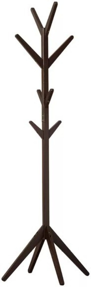  COLAPOO Wooden Tree Coat Rack Stand - 3 Adjustable Sizes 8  Hooks - Corner Coat Rack Freestanding for Office Entryway Bedroom Hall Tree  Coat Hanger for Jacket Hat Clothes (Dark Brown) 