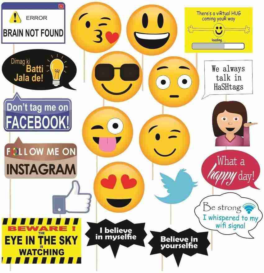 Printable emoji photo booth props store