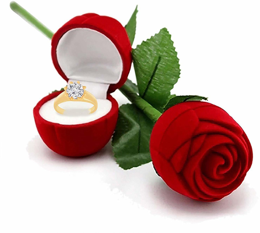 NP Set of 2 Red Rose Ring Perfect Valentine Gift for Girlfriend
