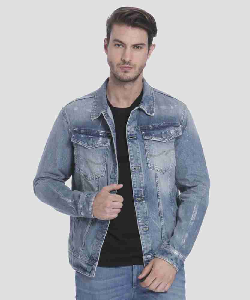 JACK JONES Full Sleeve Solid Men Denim Jacket Buy BLUE JACK JONES Full Sleeve Solid Men Denim Jacket Online at Best Prices in India Flipkart