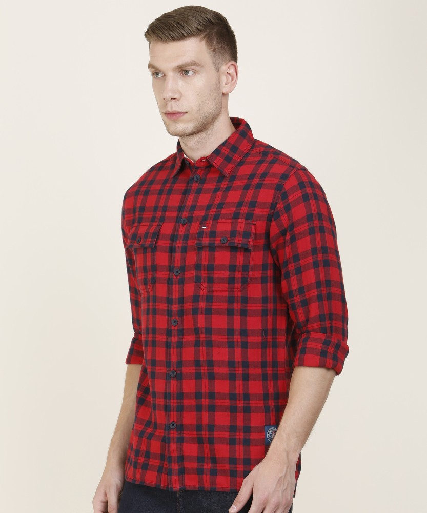 Tommy hilfiger plaid online shirt