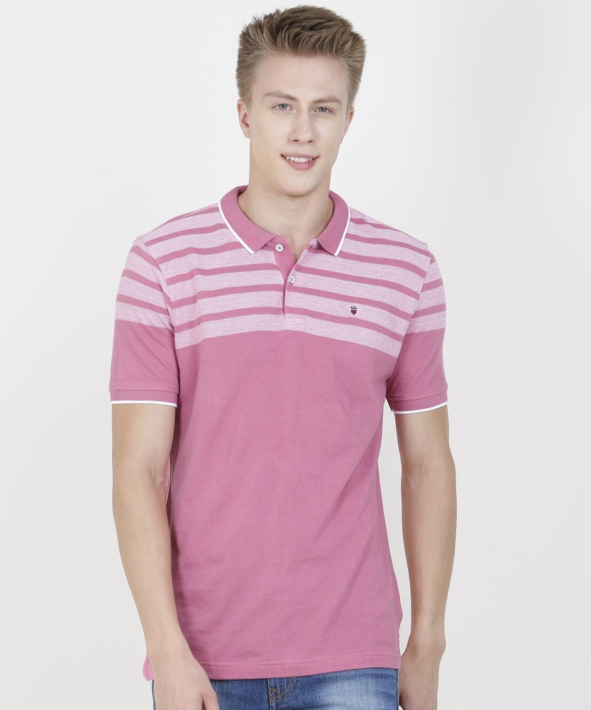Louis Philippe Sport Solid Men Polo Neck Pink T-Shirt - Buy Louis Philippe  Sport Solid Men Polo Neck Pink T-Shirt Online at Best Prices in India