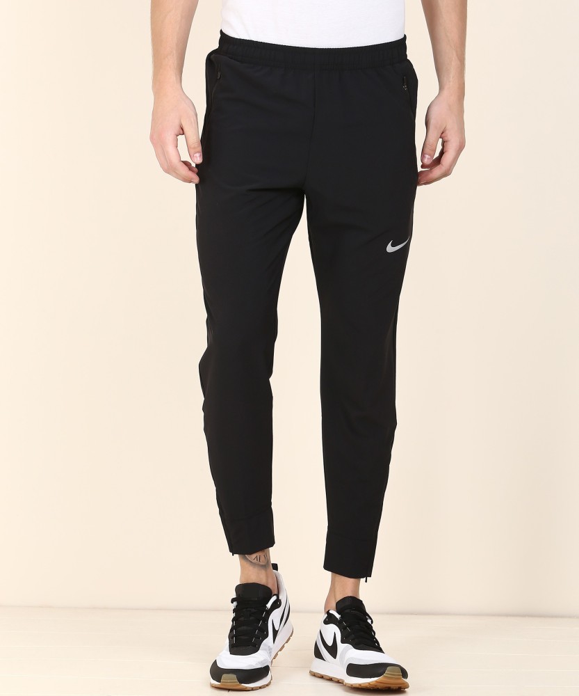 Nike solid men black track outlet pants