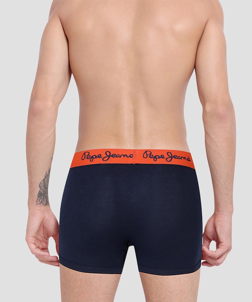 Pepe Jeans Elasticated Solid Grey Modal Regular Fit Power Play Trunk  Innerwear, Underwear for Men - XL (Pack of 1)
