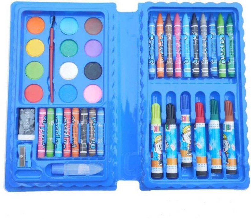 COLOR SET - CRAYONS & WATER COLORS SET 42 PIS COLORING SET