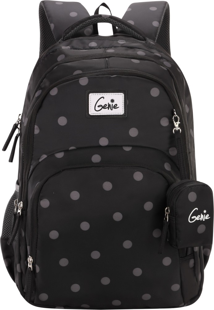 Genie Hailey Black Casual Backback New Launched 2023 with Rain Cover   Happy Pouch 36 L Laptop Backpack Black  Price in India  Flipkartcom