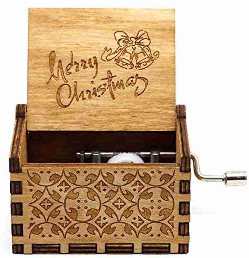 Wooden wind up music box sales