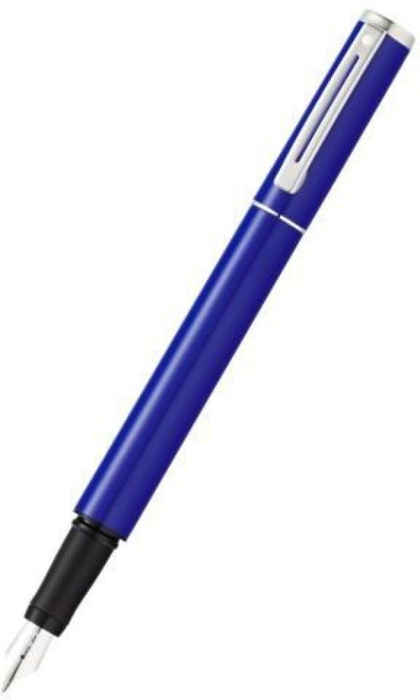 Sheaffer 300 Glossy Blue Lacquer w/Chrome Plated Trim Fountain Pen - Medium