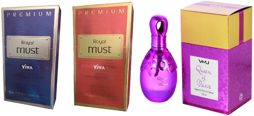 Buy VIWA Royal Must Red Blue and Queen Of Paris Pink Perfume