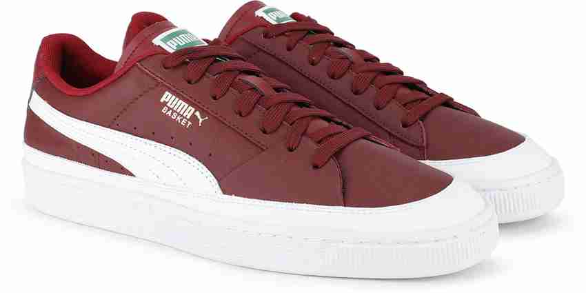 Puma basket burgundy top