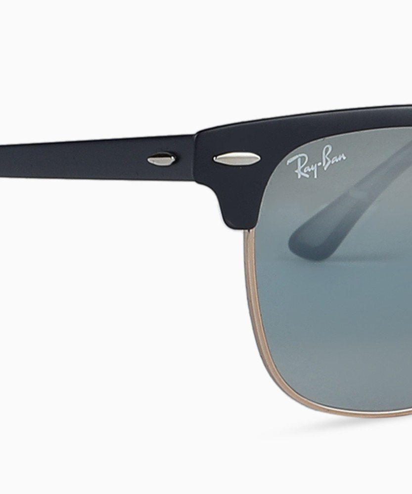 Ray-Ban store Clubmaster Oversized Metal Sunglasses Dark Blue on Blue